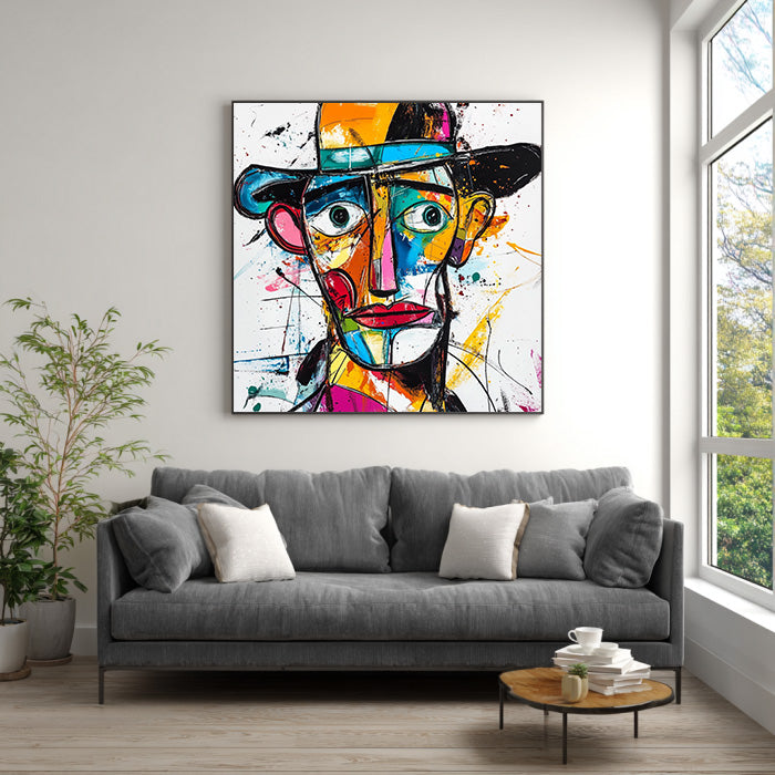 The Deconstructed Gaze gallery view of abstract portrait canvas art