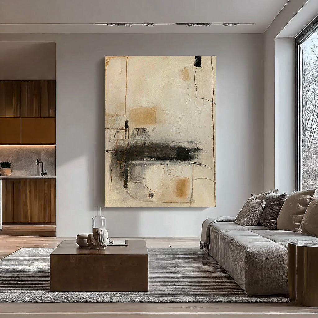 The Draft of Time large minimalist wall art for earthy home decor