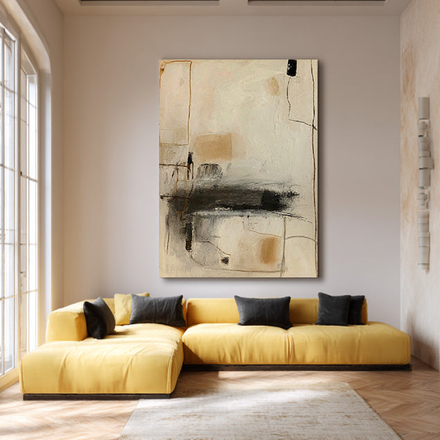 The Draft of Time gallery view of wabi sabi line canvas art