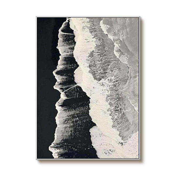 Original Abstract Textured Wall Art Painting - The Frothy Frontier I - Hues Art Lab