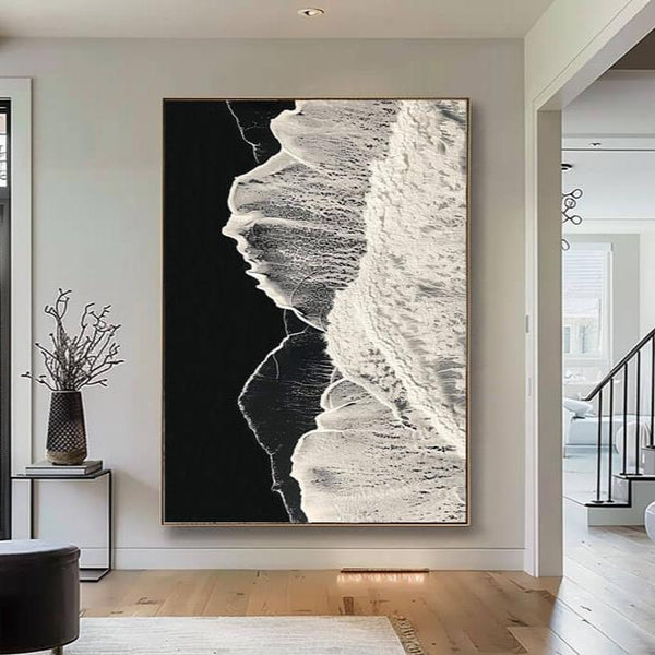 Original Abstract Textured Wall Art Painting - The Frothy Frontier - Hues Art Lab