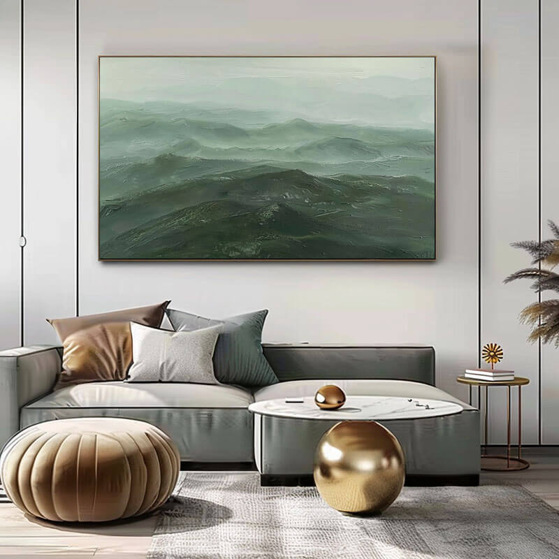 Large Abstract Landscape Wall Art - The Hills - Hues Art Lab