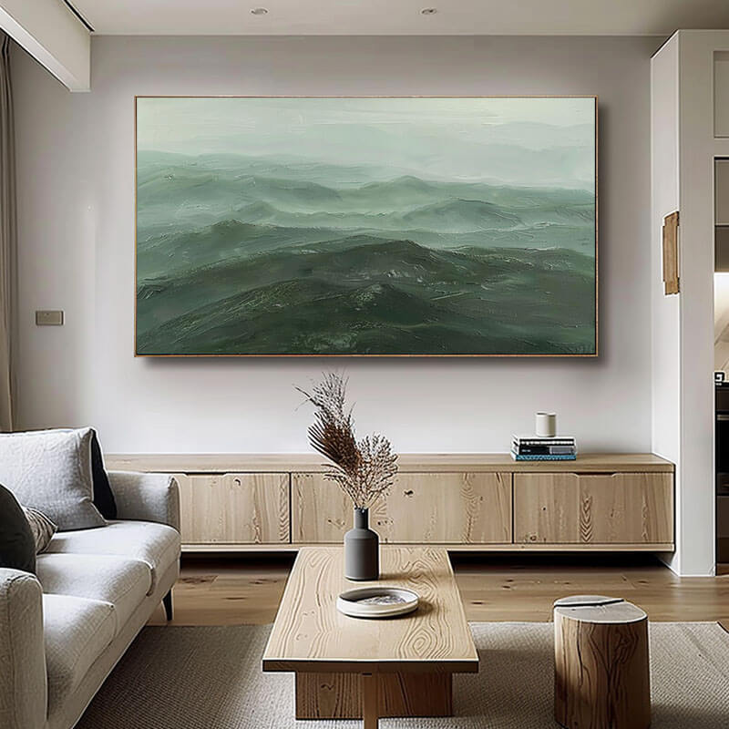 Large Abstract Landscape Wall Art - The Hills - Hues Art Lab