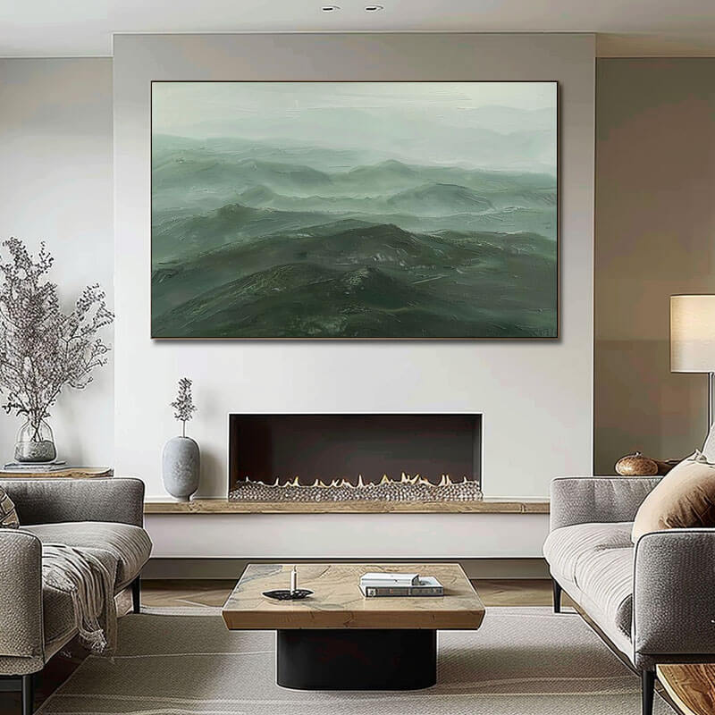 Large Abstract Landscape Wall Art - The Hills - Hues Art Lab