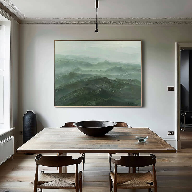 Large Abstract Landscape Wall Art - The Hills - Hues Art Lab