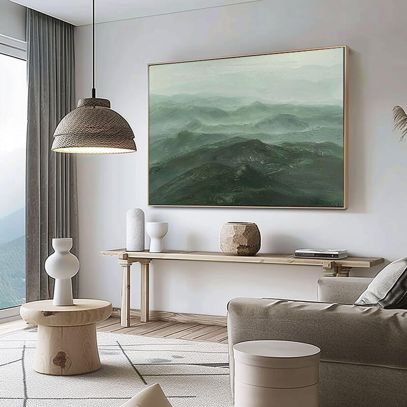 Large Abstract Landscape Wall Art - The Hills - Hues Art Lab