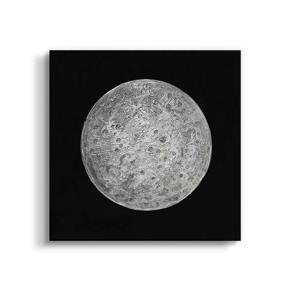 Large Original Canvas Art Painting - The Moon - Hues Art Lab