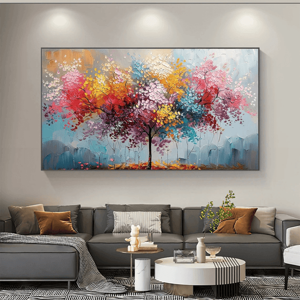 The Painted Grove - Colorful Tree Abstract Wall Art