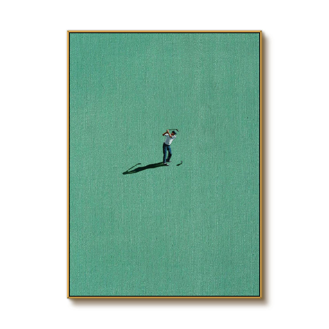 The Solitary Golfer artwork with lone golfer on a quiet course