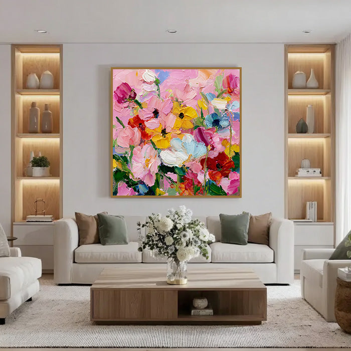 The Stroke of Passion modern painting with sweeping floral strokes