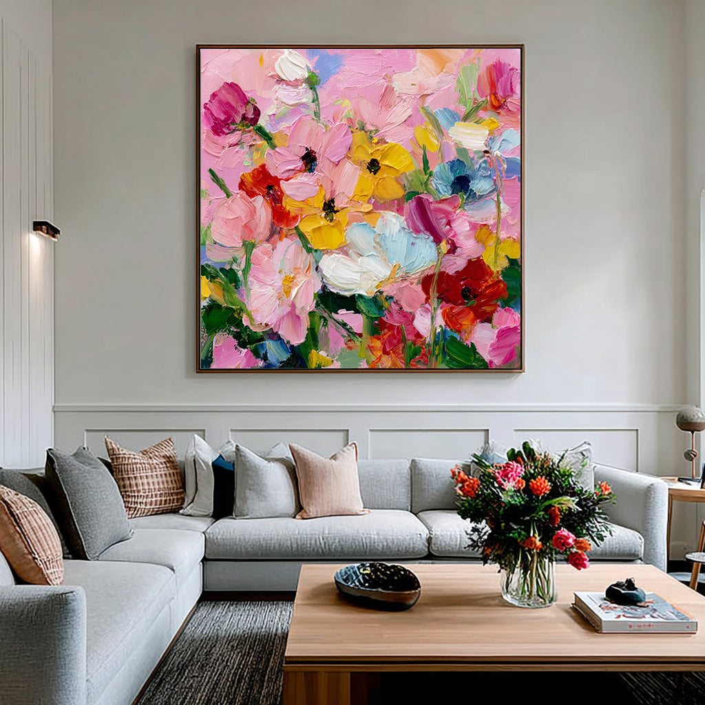 The Stroke of Passion gallery view of impressionist floral canvas art