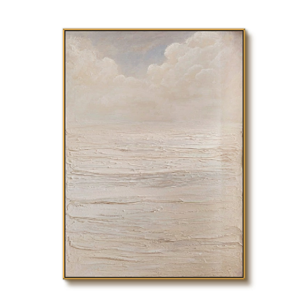 The White Sea cream wave artwork with soft abstract ocean movement