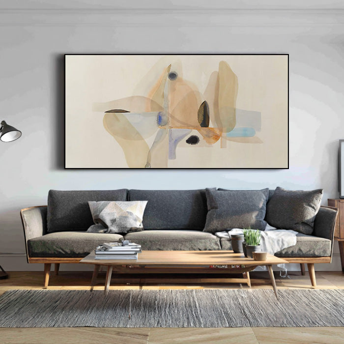 The Zen of Breathing modern painting with flowing ink wash composition