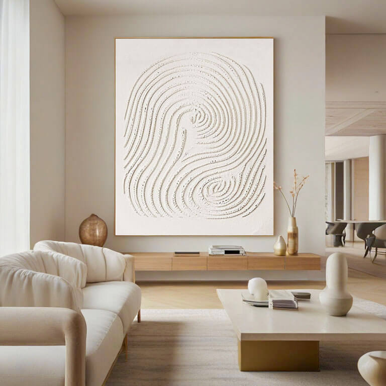 Thumbprint - Textured Minimalist Wall Art Painting - Hues Art Lab