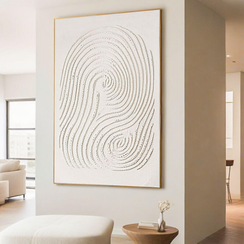 Thumbprint - Textured Minimalist Wall Art Painting - Hues Art Lab