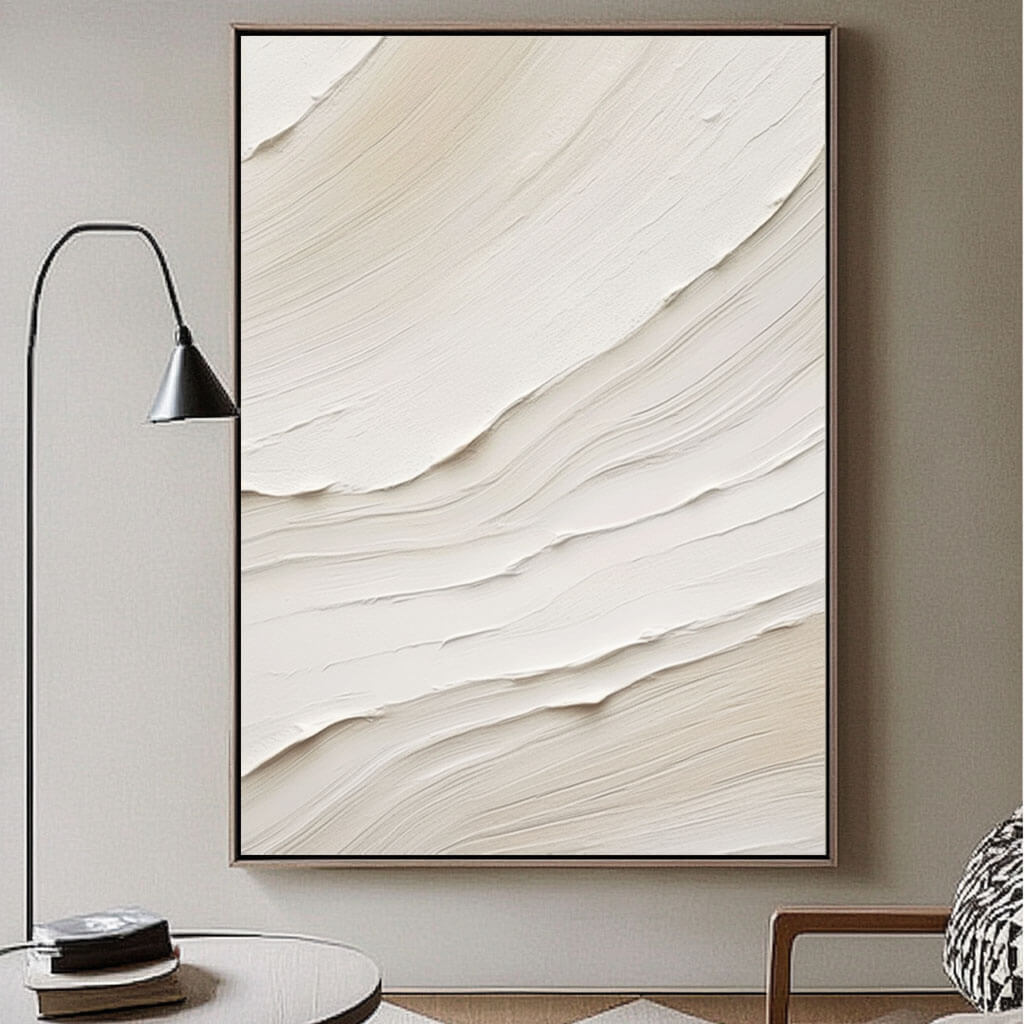 Minimalist Textured Wall Art - Tides of Light - Hues Art Lab