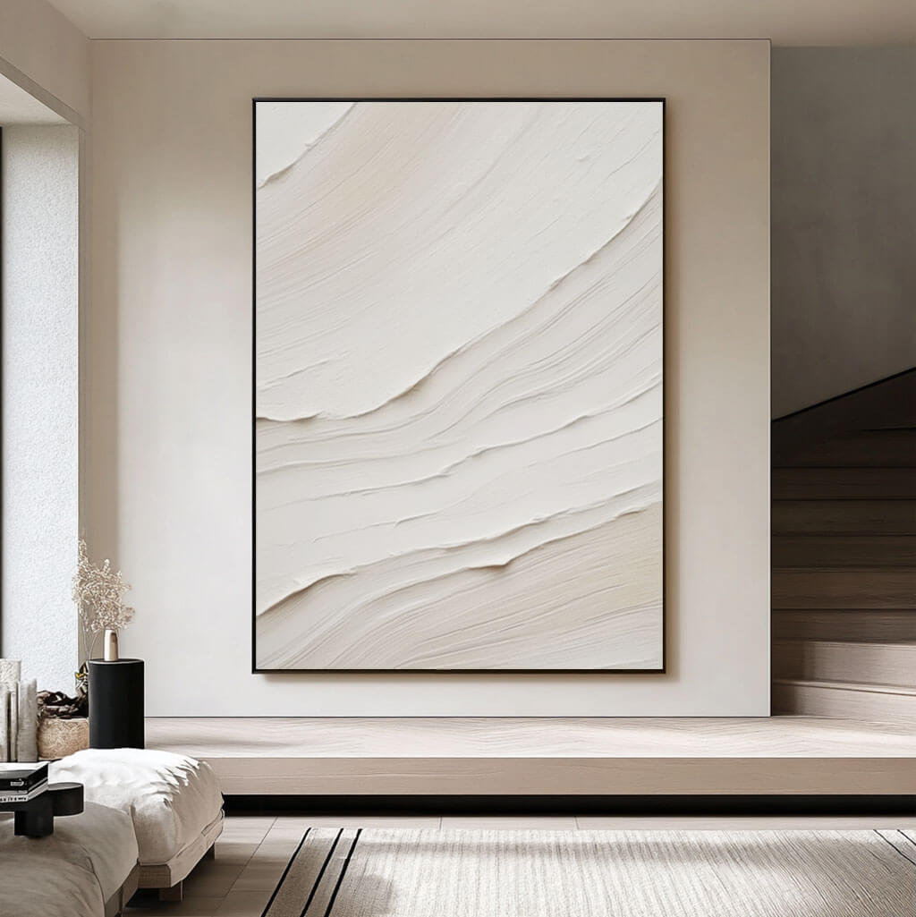 Minimalist Textured Wall Art - Tides of Light - Hues Art Lab