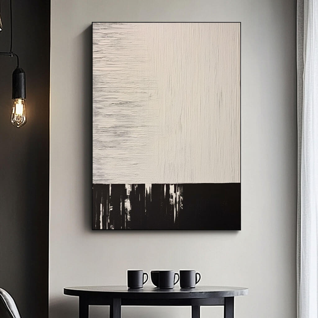 Minimalist Textured Wall Art Painting - Transborder - Hues Art Lab