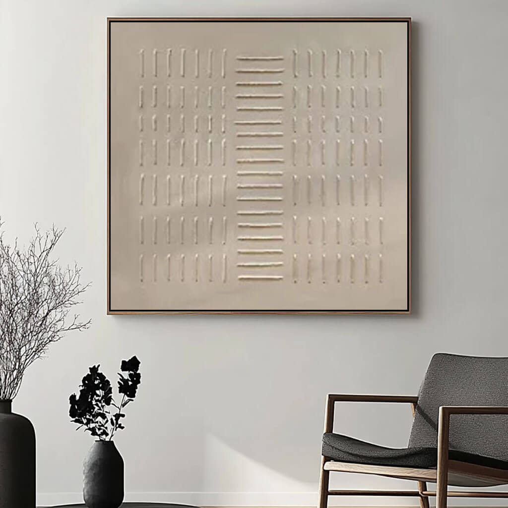 Transient Murmur - Minimalist Textured Wall Art Painting