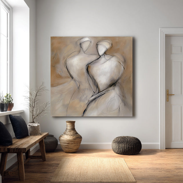 Tribal Imprint gallery view of abstract textured figure canvas art