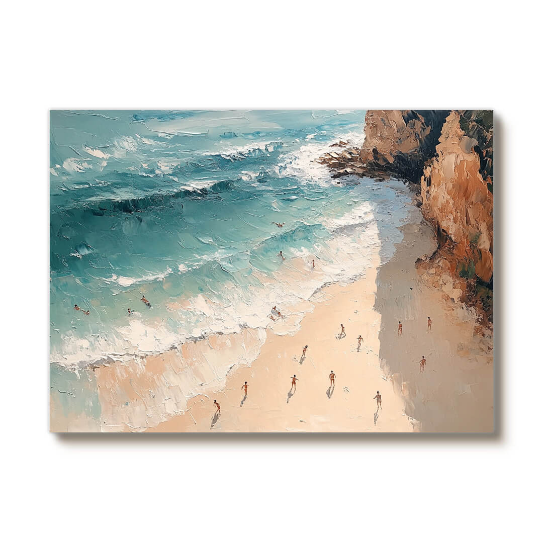 Seascape Abstract Canvas Art Painting - Tropical Holiday - Hues Art Lab