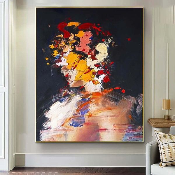 Unfinished Beauty - Colorful Abstract Woman Portrait Art