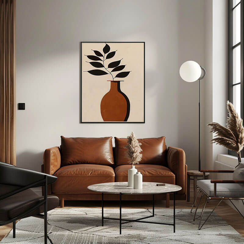 Minimalist Abstract Wall Art Painting - Vases I - Hues Art Lab