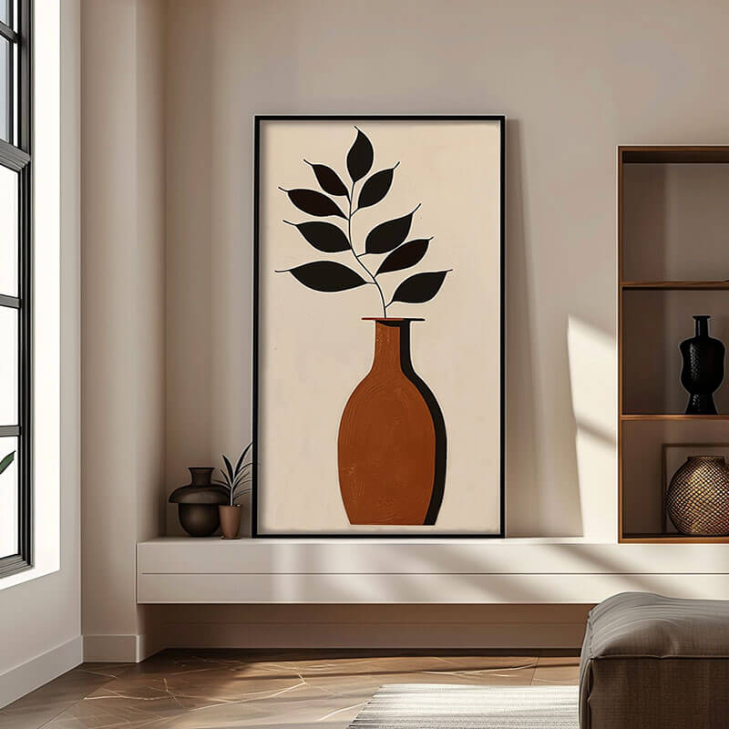 Minimalist Abstract Wall Art Painting - Vases I - Hues Art Lab