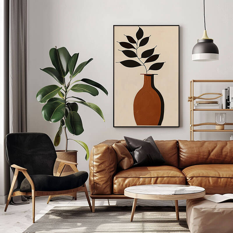 Minimalist Abstract Wall Art Painting - Vases I - Hues Art Lab