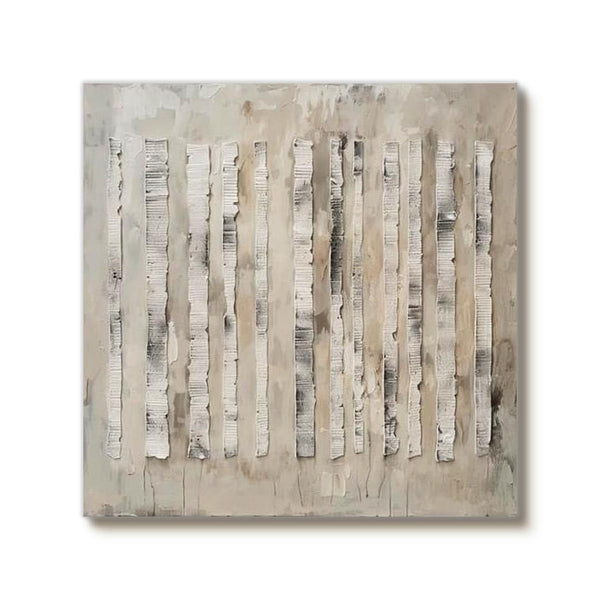 Brown Wabi Sabi Abstract Canvas Art - Vertical Arrangement - Hues Art Lab