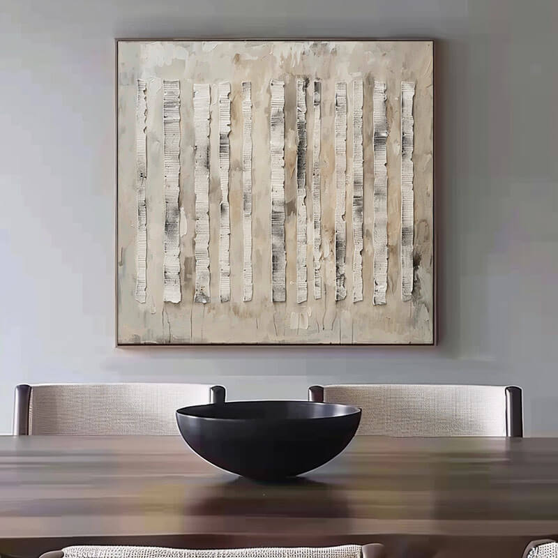 Brown Wabi Sabi Abstract Canvas Art - Vertical Arrangement - Hues Art Lab