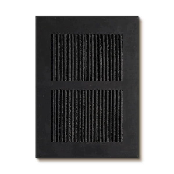 Minimalist Textured Wall Art Painting - Vibration Black - Hues Art Lab