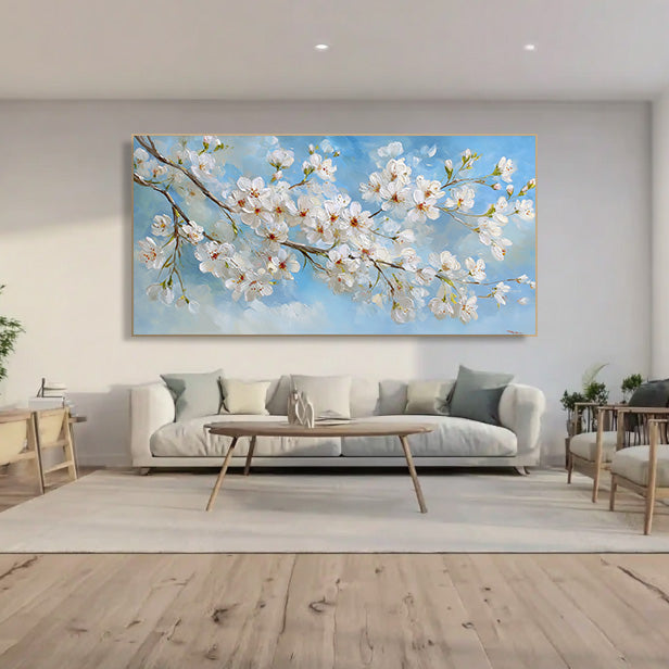 Vitality on the Branch large cherry blossom wall art for fresh decor