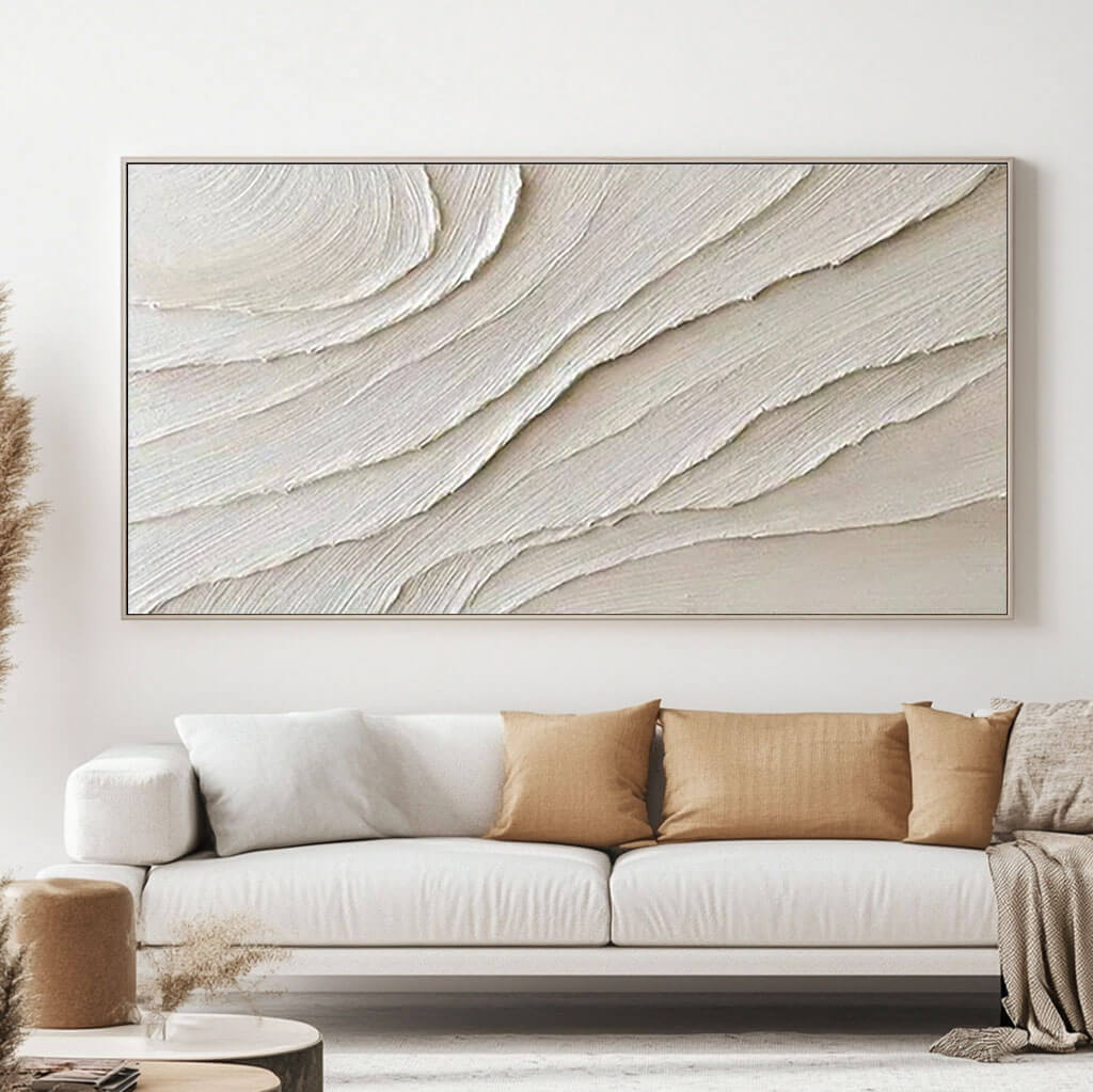 Soft Neutral Tones Textured Wall Art - Elegant Contemporary Decor - Wander - Hues Art Lab