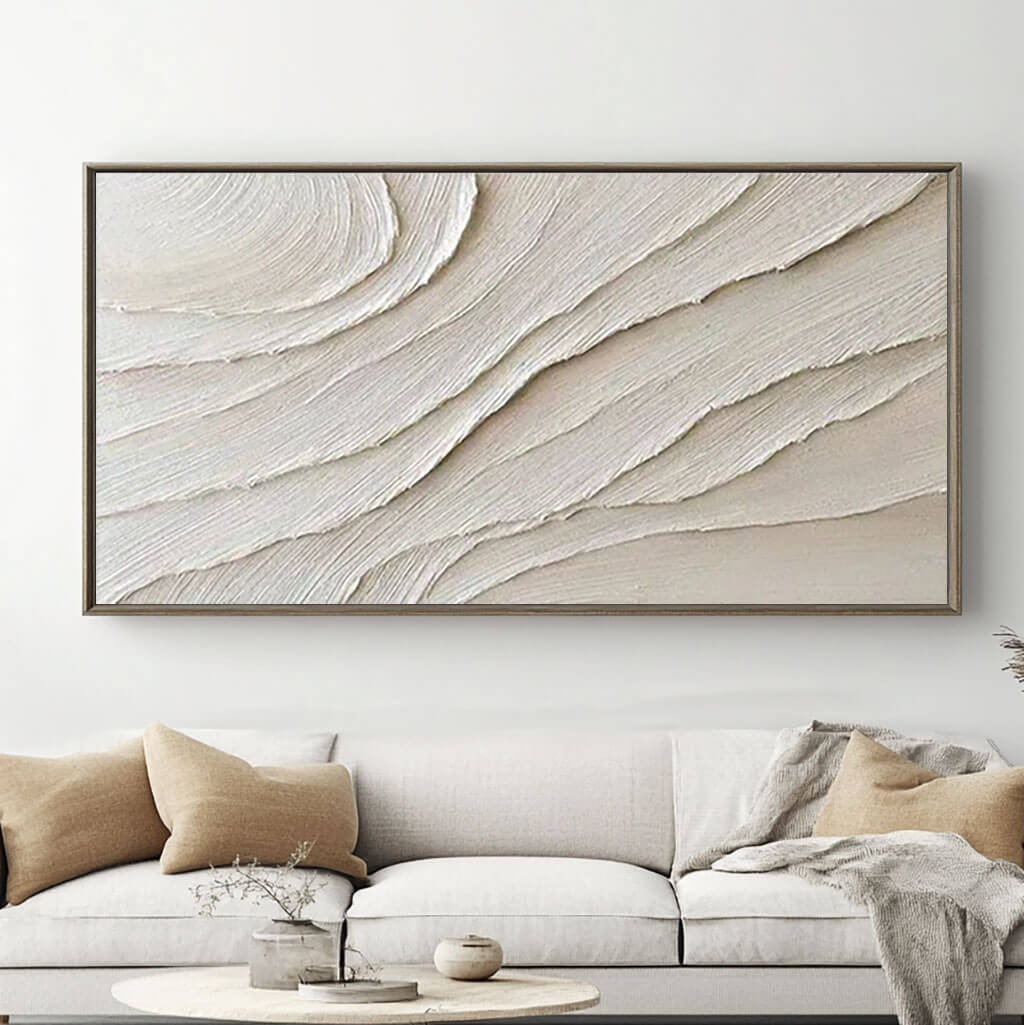 Soft Neutral Tones Textured Wall Art - Elegant Contemporary Decor - Wander - Hues Art Lab