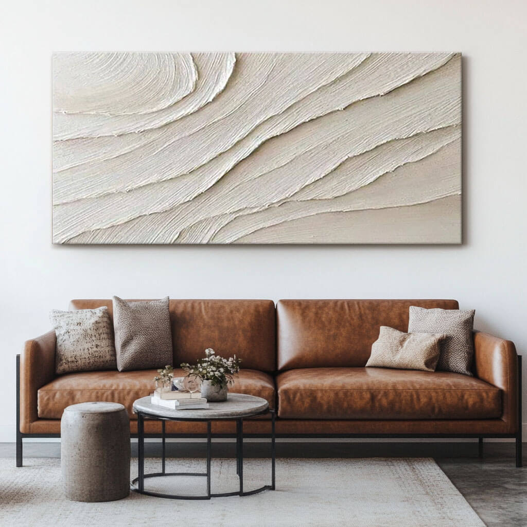 Soft Neutral Tones Textured Wall Art - Elegant Contemporary Decor - Wander - Hues Art Lab