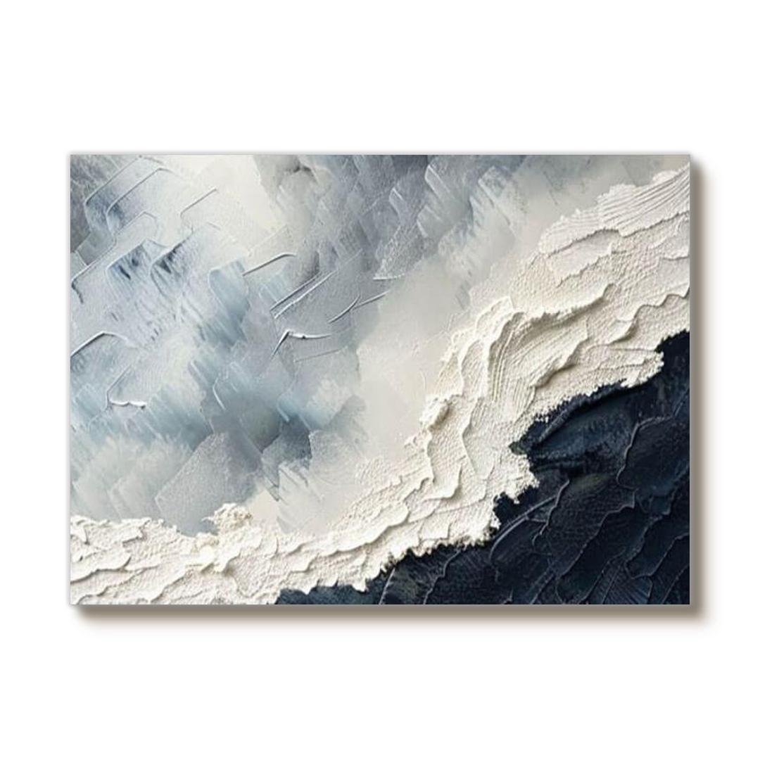 Waves Chase - Large Textured Abstract Wall Art - Hues Art Lab