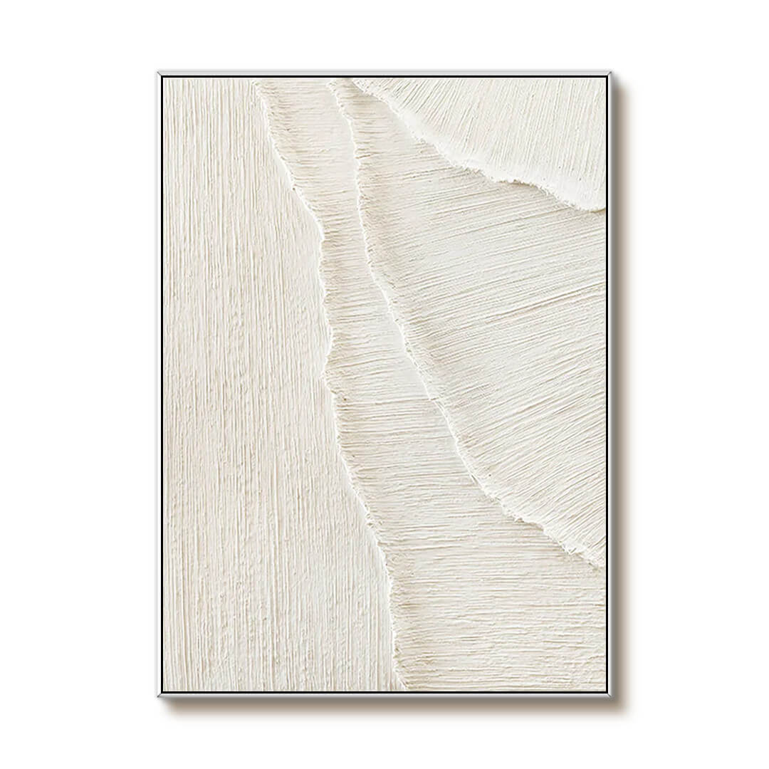 Layered Neutral Tones Textured Canvas Art - Modern Abstract Painting - Waves of Serenity - Hues Art Lab