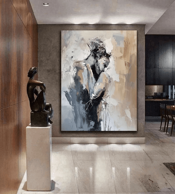 What the Heart Knows - Modern Embrace Abstract Art Painting