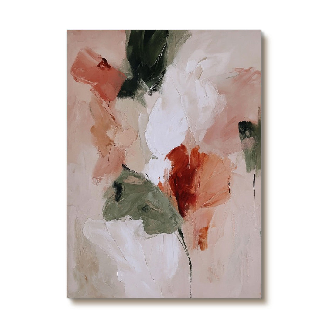 Whispers of Petals abstract floral artwork with soft petal movement
