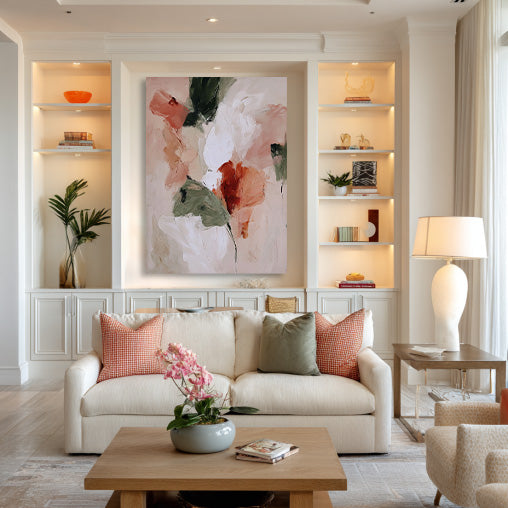 Whispers of Petals large floral wall art for gentle home decor