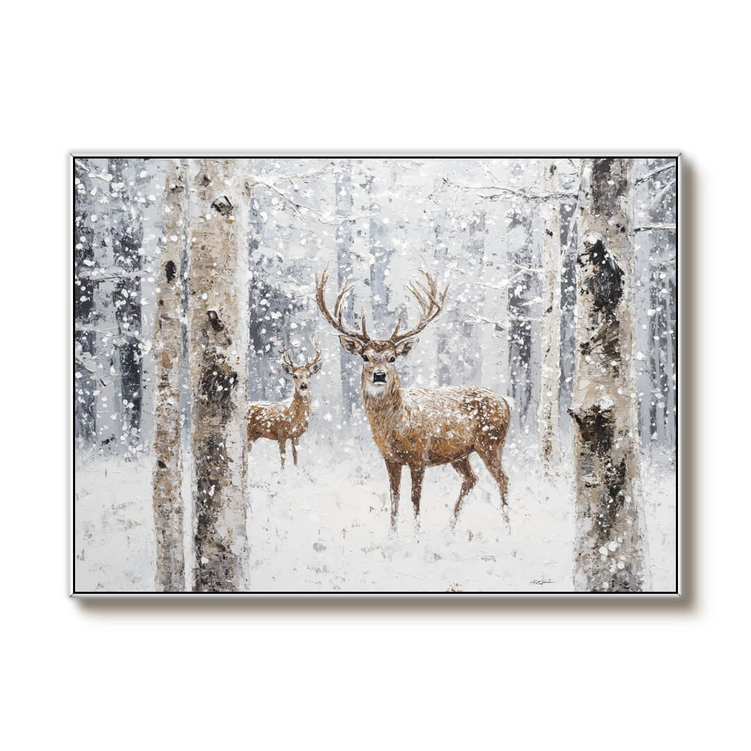 Oversized Textured Canvas Art - Winter Wonder I - Hues Art Lab