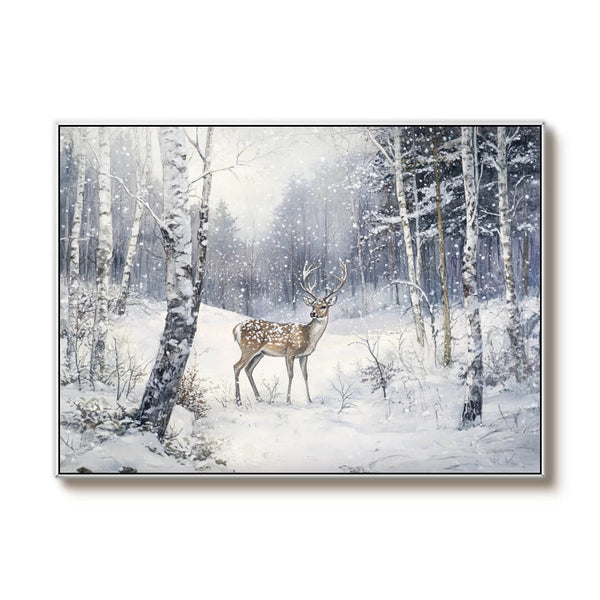 Oversized Textured Canvas Art - Winter Wonder - Hues Art Lab