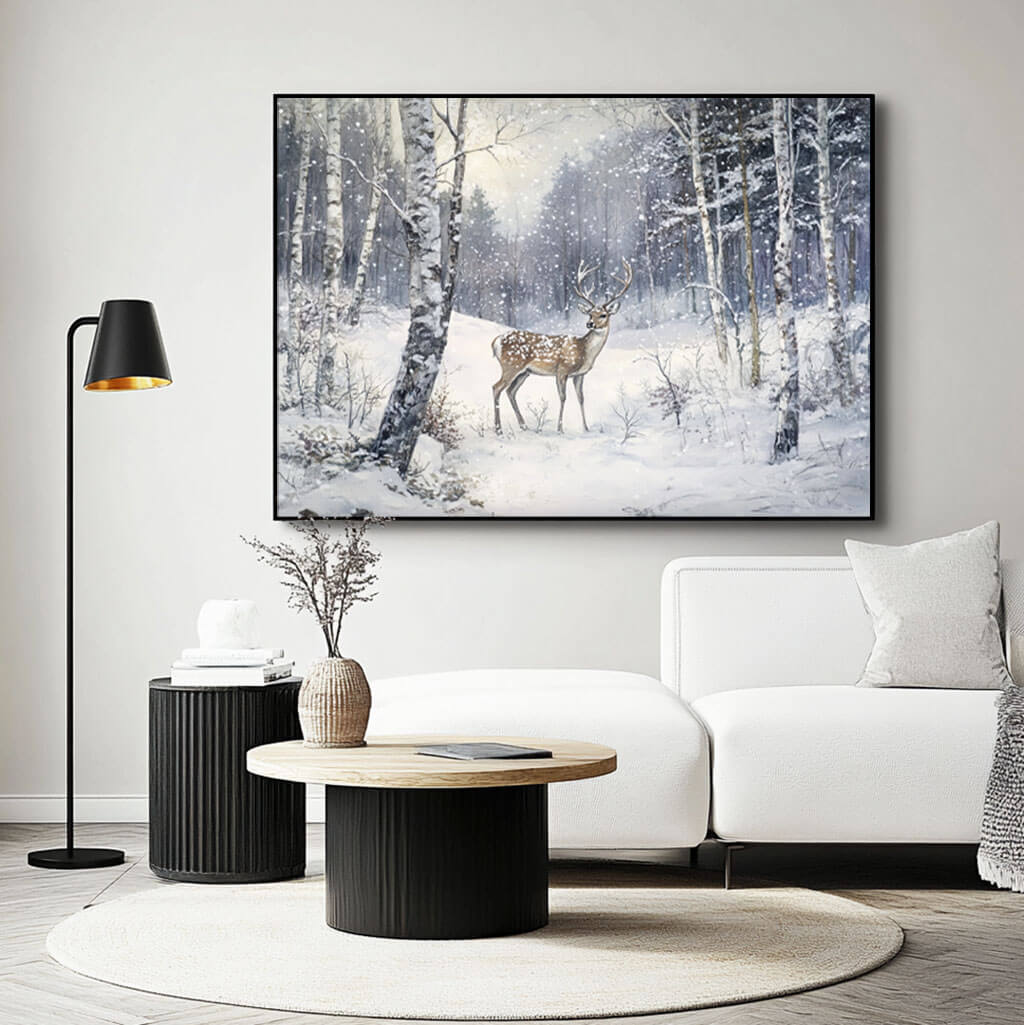 Oversized Textured Canvas Art - Winter Wonder - Hues Art Lab