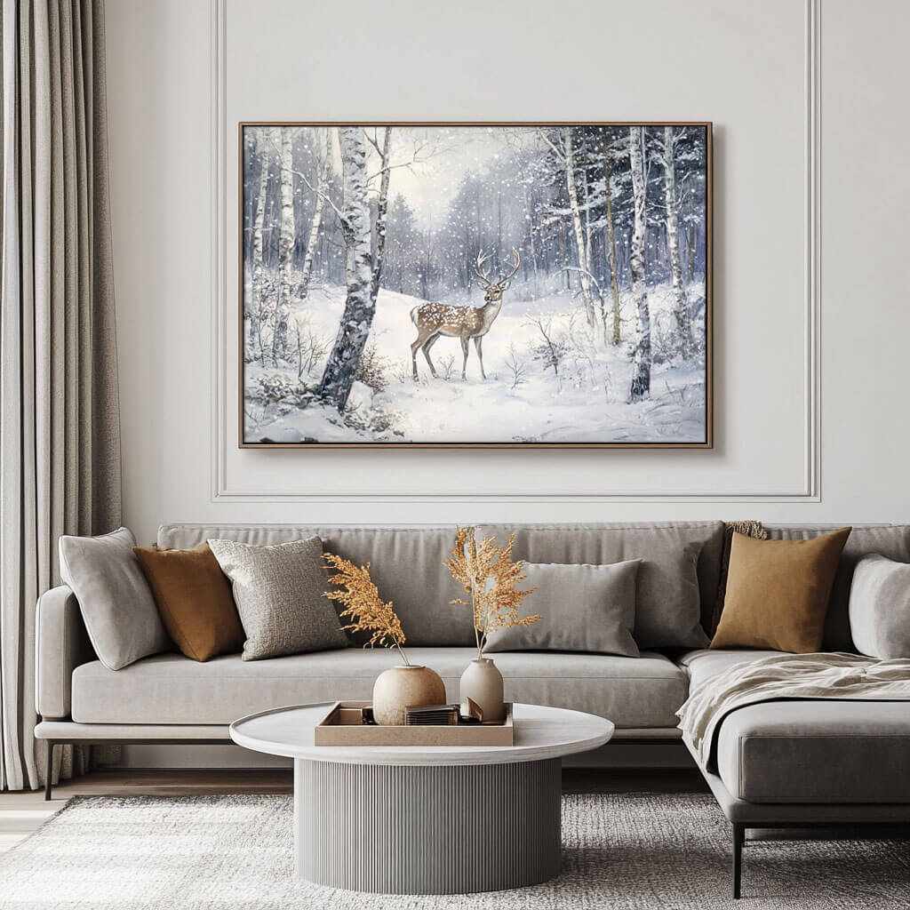 Oversized Textured Canvas Art - Winter Wonder - Hues Art Lab