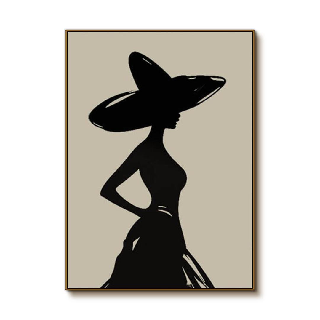 Modern Minimalist Wall Art Painting - Women In Vogue I - Hues Art Lab