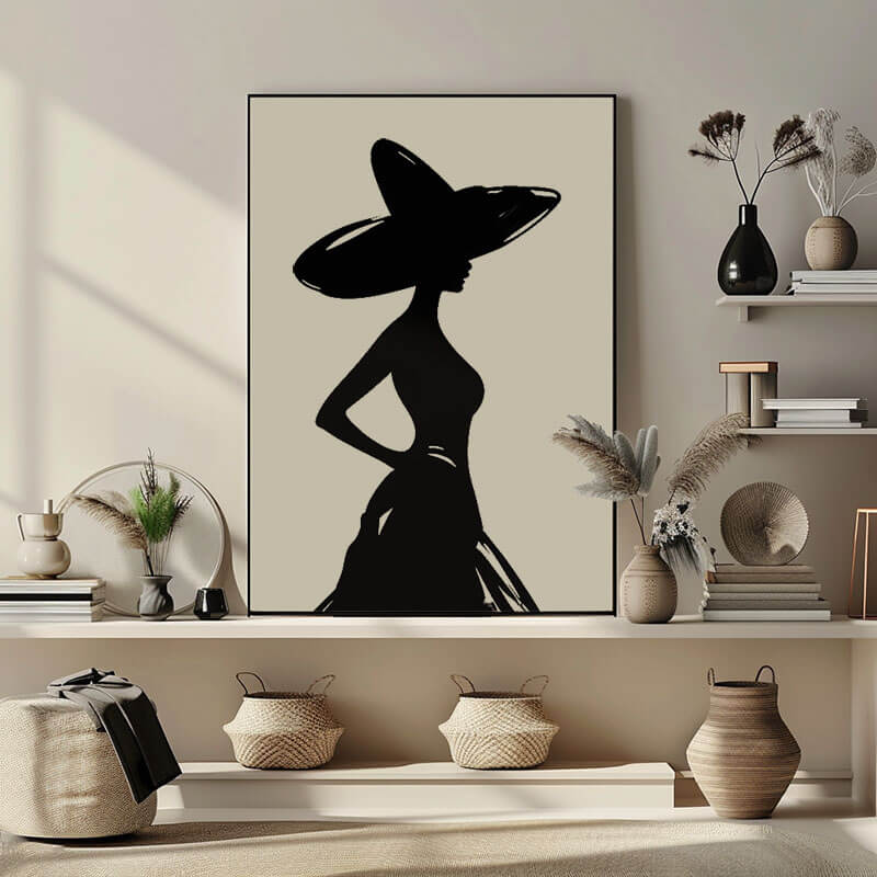 Modern Minimalist Wall Art Painting - Women In Vogue I - Hues Art Lab