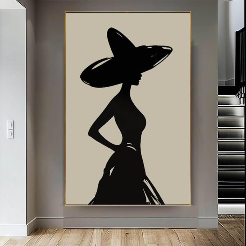 Modern Minimalist Wall Art Painting - Women In Vogue I - Hues Art Lab