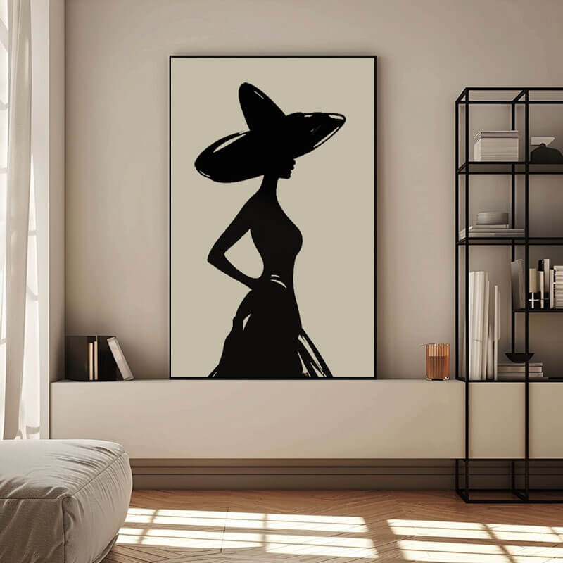 Modern Minimalist Wall Art Painting - Women In Vogue I - Hues Art Lab