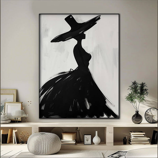 Modern Minimalist Wall Art Painting - Women In Vogue - Hues Art Lab